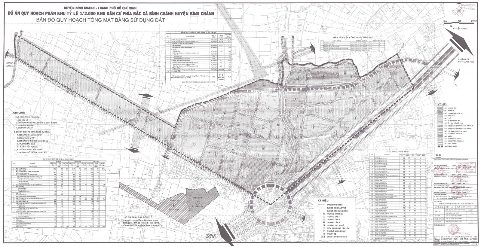 Bản đồ quy hoạch 1/2000 Khu dân cư phía Bắc xã Bình Chánh, Huyện Bình Chánh
